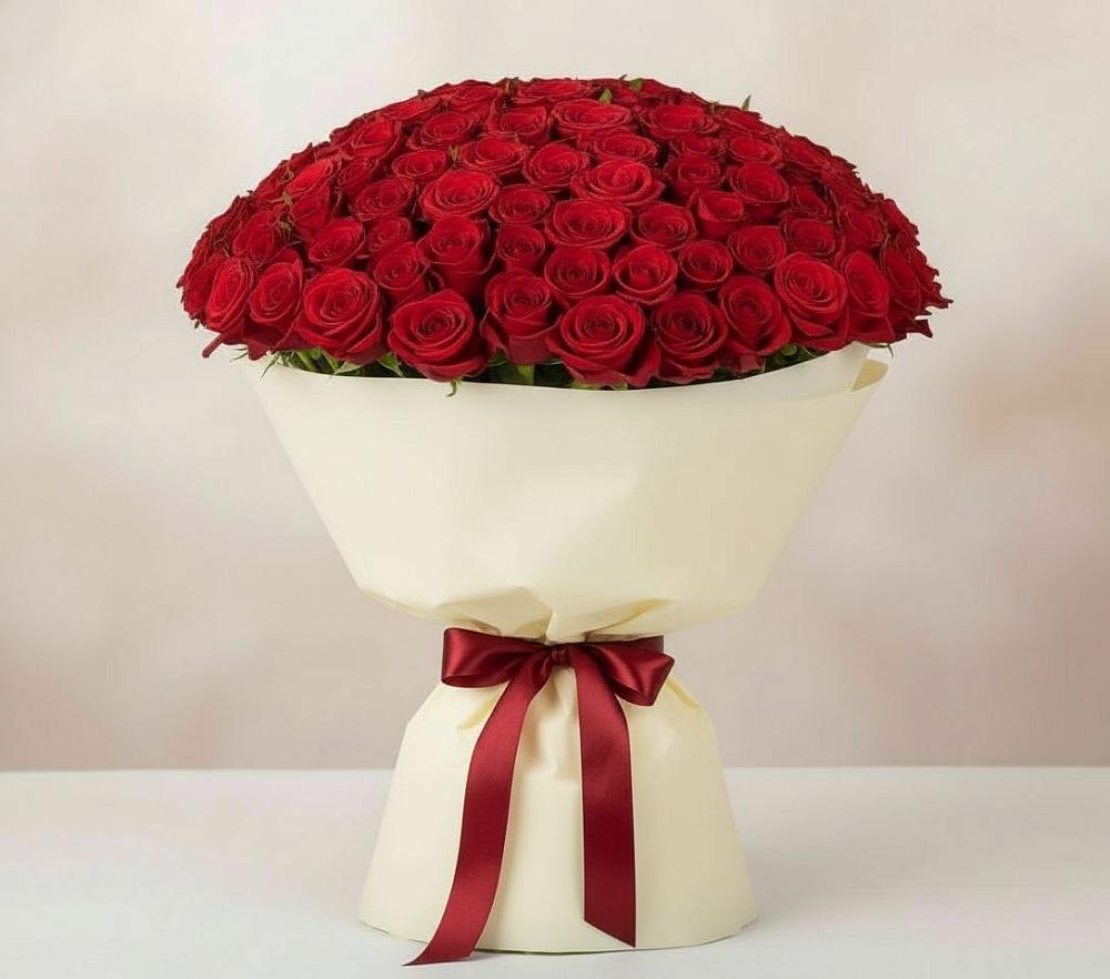 Букет 101 Красная роза Милано в Старом Осколе