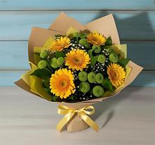 Букет цветов из:  Герберы и Хризантемы в Старом Осколе