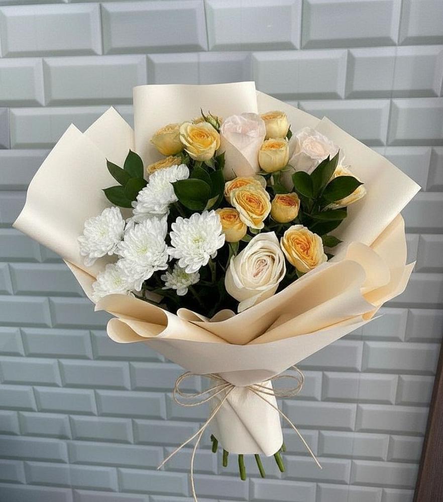 Букет цветов из: Розы и Хризантемы в Старом Осколе