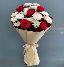 Букет цветов из:  Розы и Хризантемы в Старом Осколе