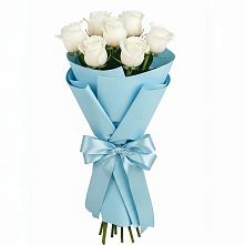 Букет 7 белых роз Проуд в Старом Осколе