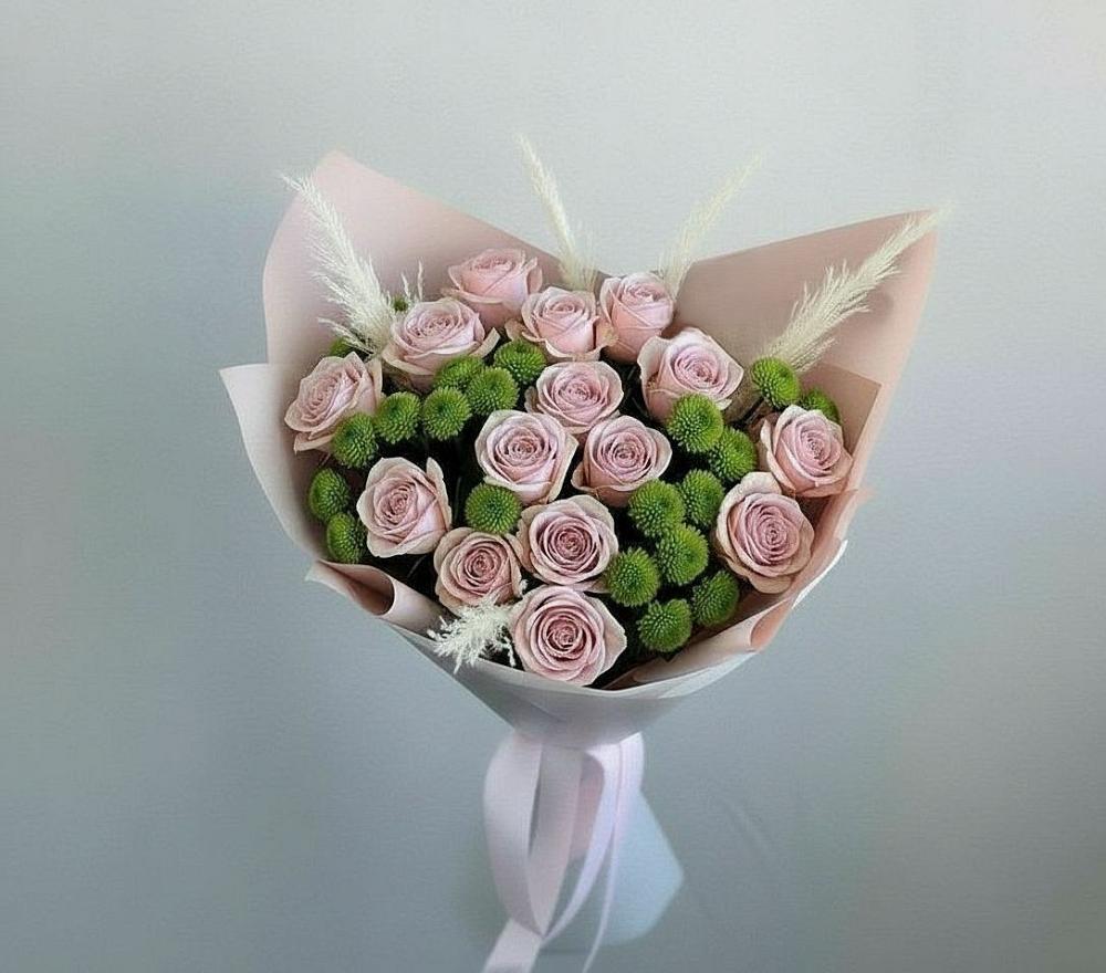 Букет цветов из: Розы и Хризантемы в Старом Осколе