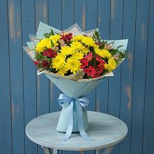 Букет цветов из:  Альстромерии и Хризантемы #REPLACE_PRED# Старом Осколе