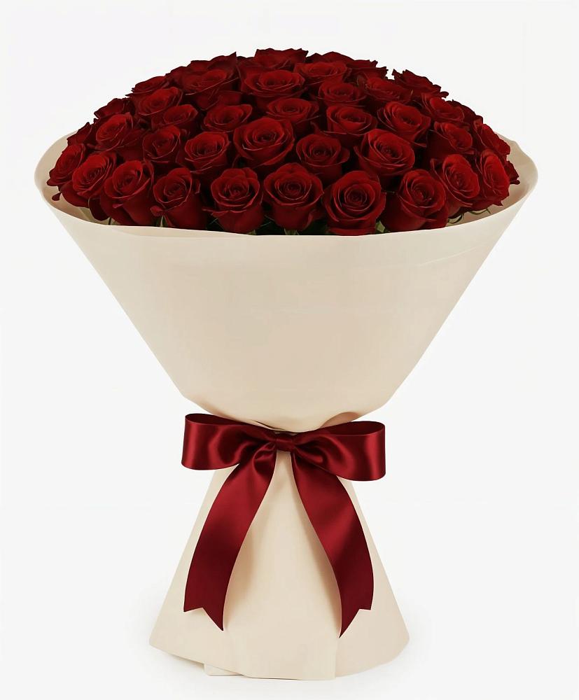 Букет 101 Бордовая роза Блэк Бакарра в Старом Осколе