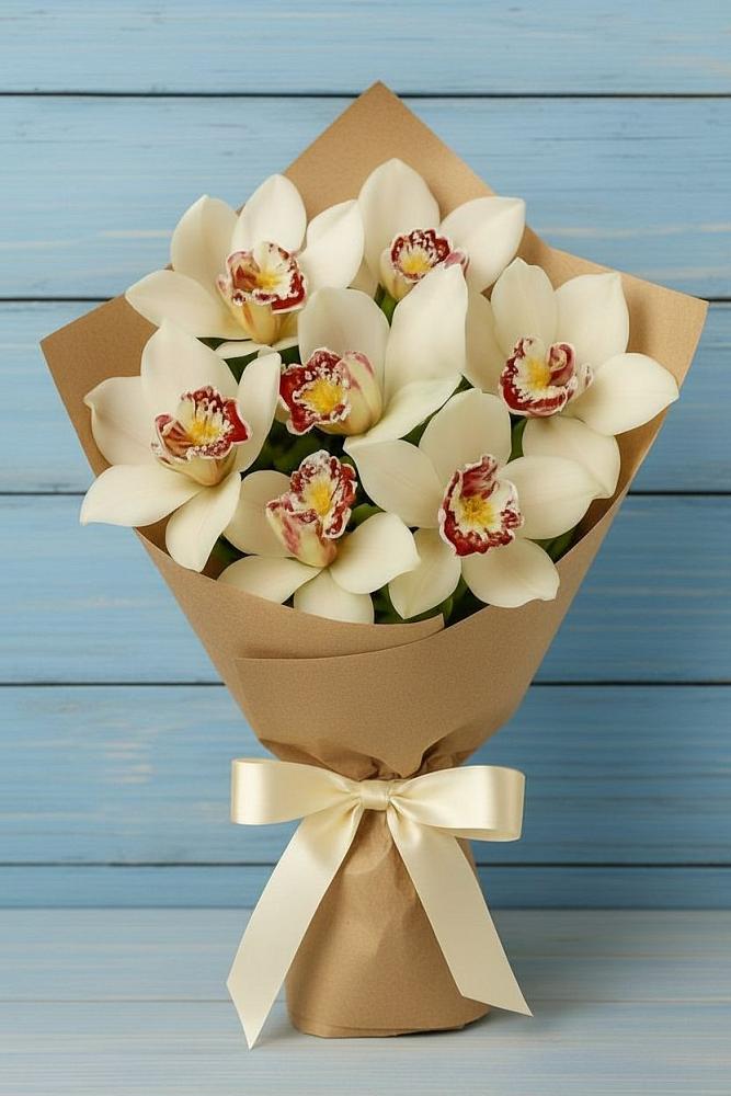 Букет цветов из: Орхидеи и Розы в Старом Осколе