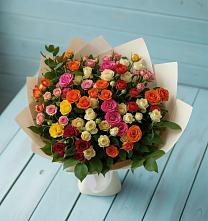 Букет Микс из разноцветных кустовых роз #REPLACE_PRED# Старом Осколе